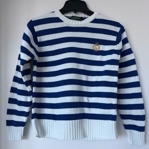 Lauren Ralph Lauren blue and white striped sweater